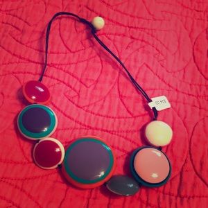 Multi color disk necklace